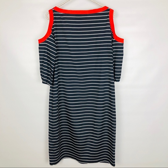 MISS SIXTY | Orange & Navy Blue Striped Dress - Picture 7 of 8